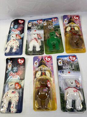Set of 7 NIB 1999 Ty Beanie Babies Ronald McDonald House Charities Bears